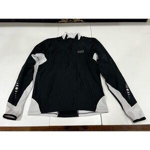 Gore Running Wear 1/2 Zip Windbreaker Jacket  Mens Large Black  Windstopper L
